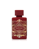 badee al oud sublime perfume red bottle shows against white background