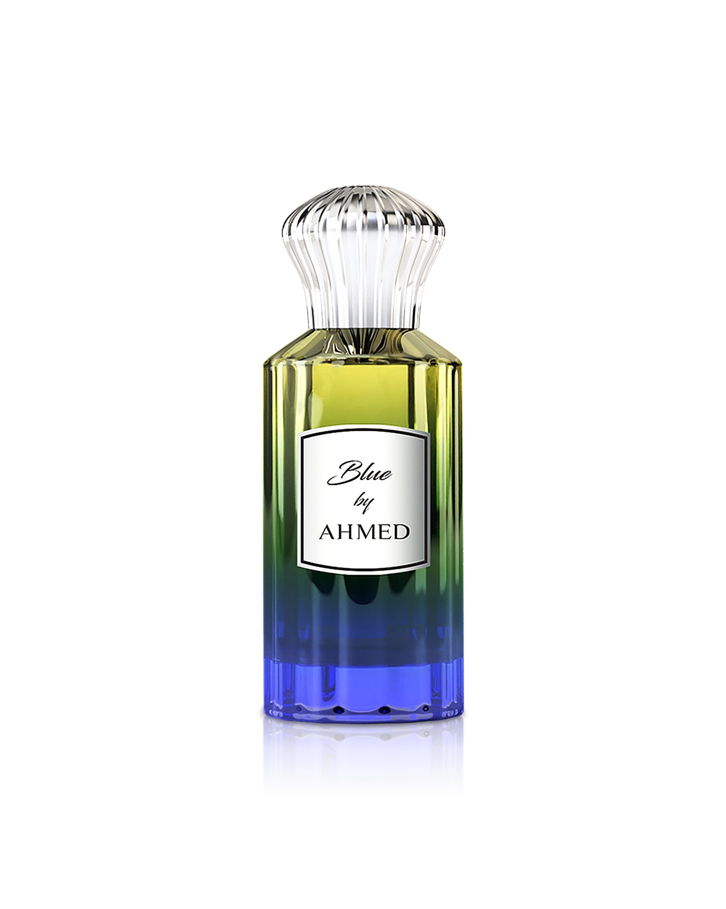 ahmed al maghribi blue by ahmed perfume bottle shows against white background