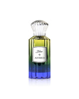 ahmed al maghribi blue by ahmed perfume bottle shows against white background