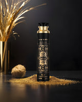 Badee Al Oud oud for glory air freshner bottle photograph against dark room
