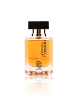 Perfume bottle labeled 'Choco La Passion' by Nylaa on a white background
