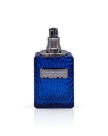 desert sultan sapphire by ard al zaafaran perfume bottle shows against white background