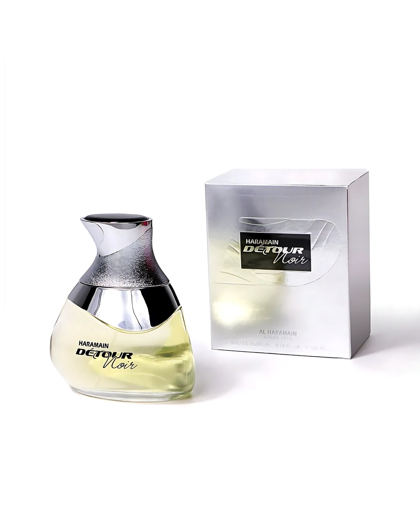 Detour noir perfume bottle with box against white background