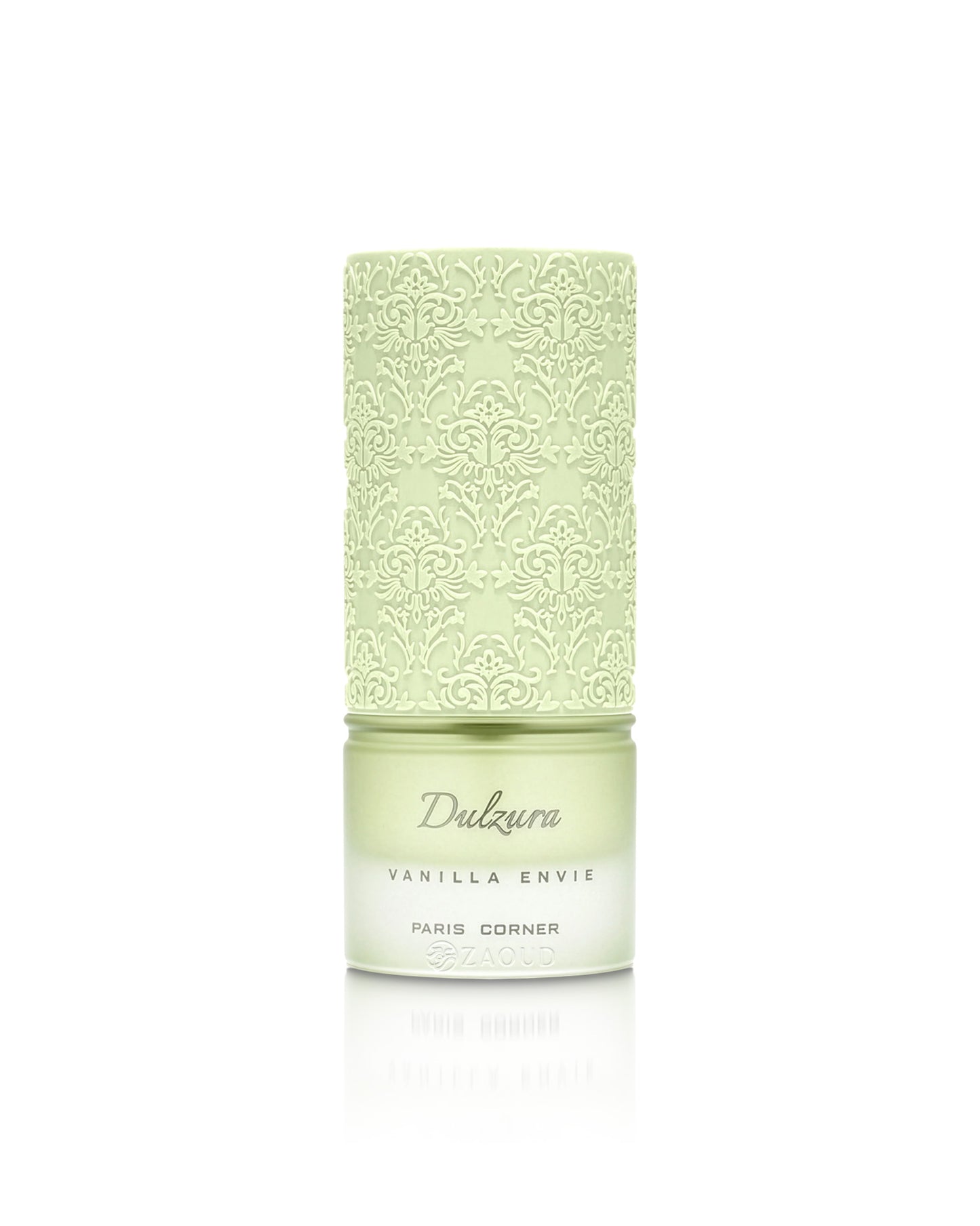 dulzura vanilla envie perfume bottle shows against white background