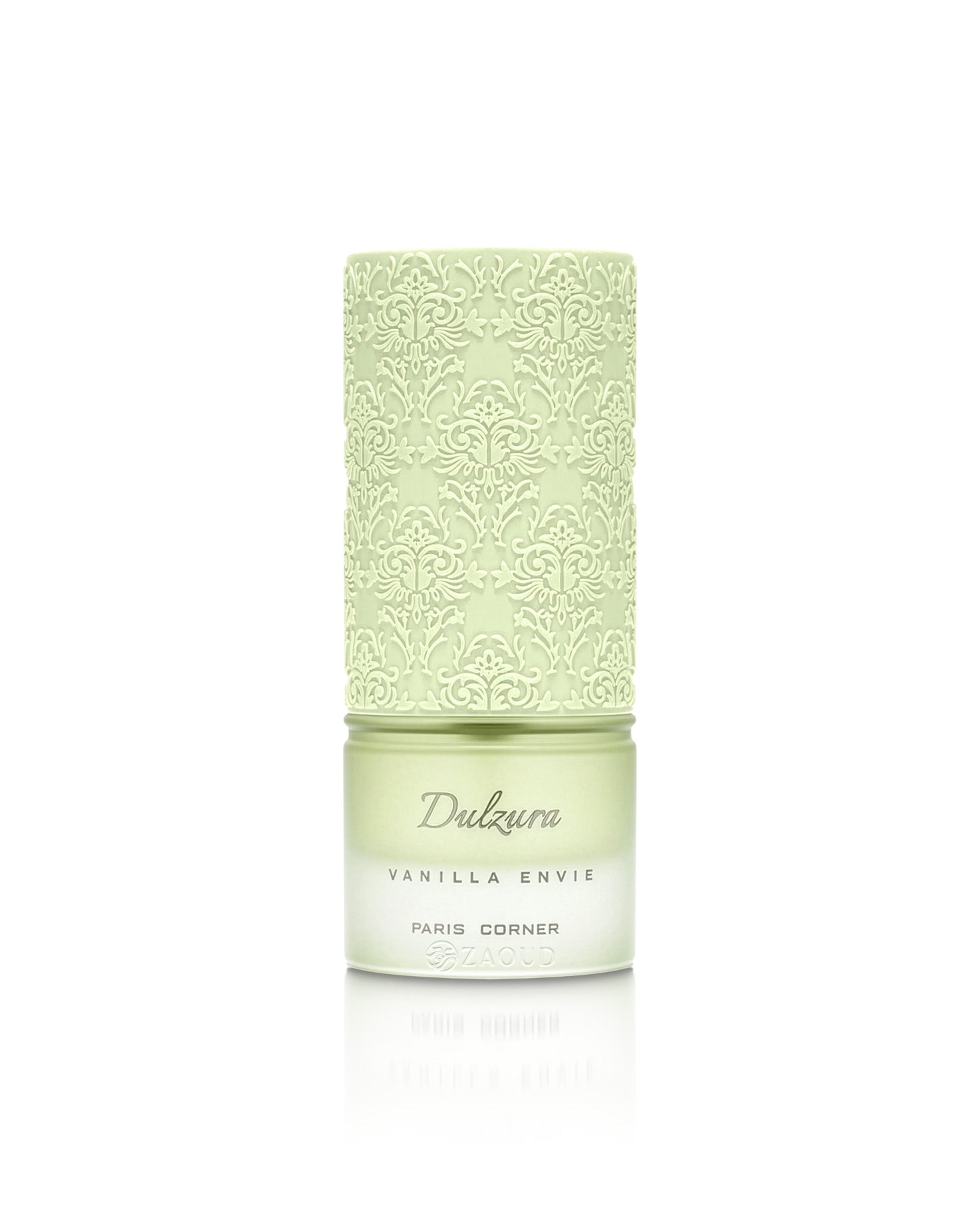 dulzura vanilla envie perfume bottle shows against white background