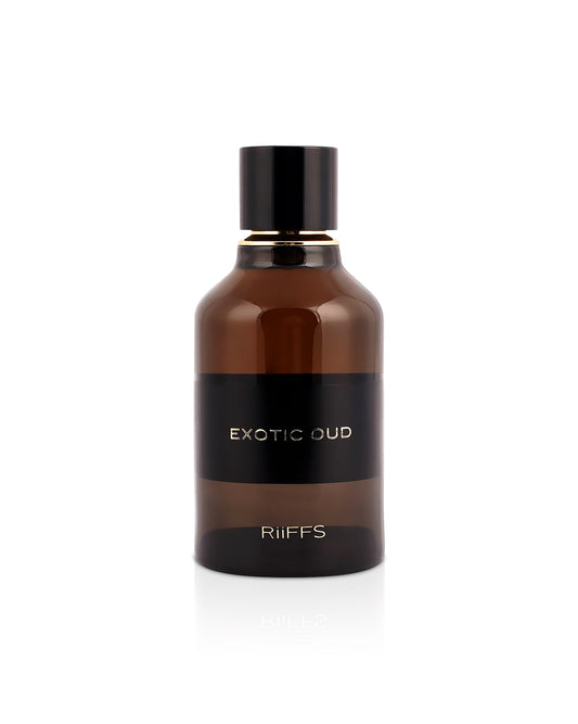 exotic oud by riiffs perfumes bottle shows against white background