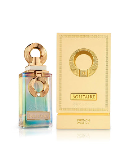 french avenue perfume bottle shows beside its packaging against white background 