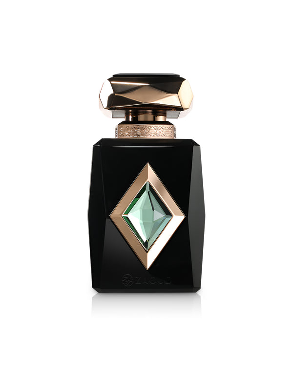 French Avenue Iris Patchouli EXdp perfume bottle against white background