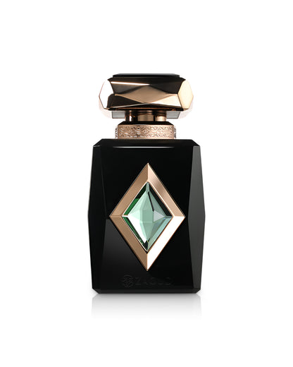 french avenue iris patchouli perfume bottle shows against white background