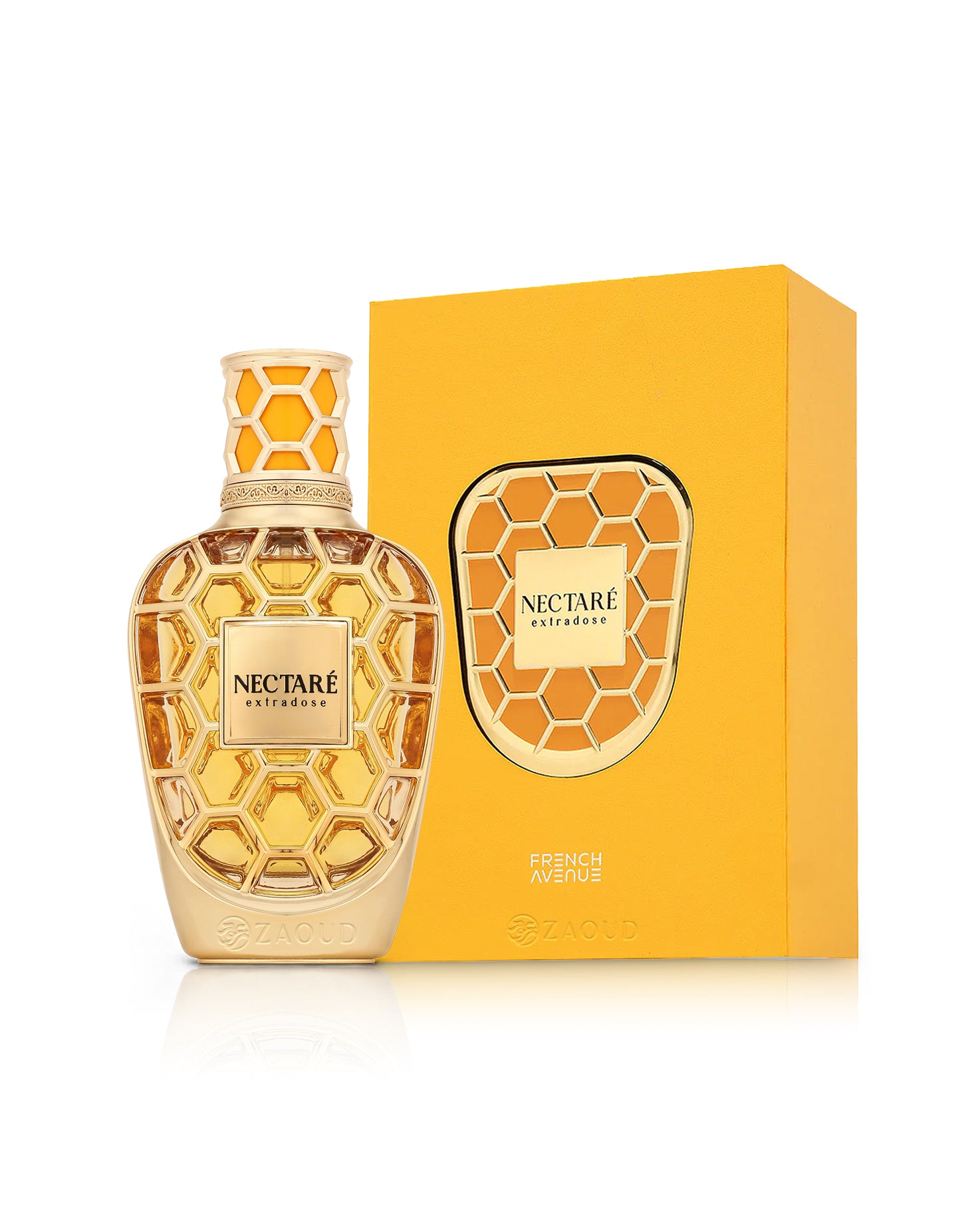 french avenue nectare extradose perfume bottle shows its packaging against white background
