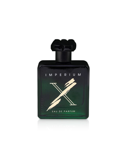 fragrance world imperium x perfume bottle shows against white background