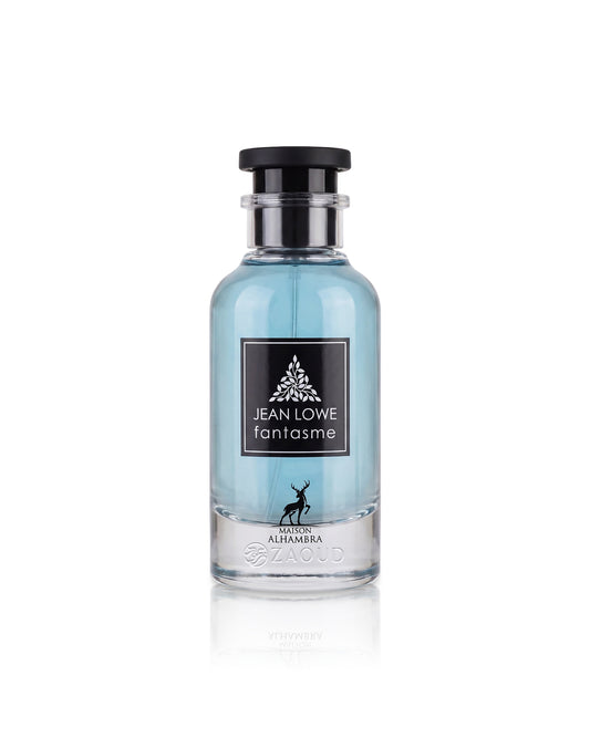 jean lowe fantasme perfume bottle shows against white background