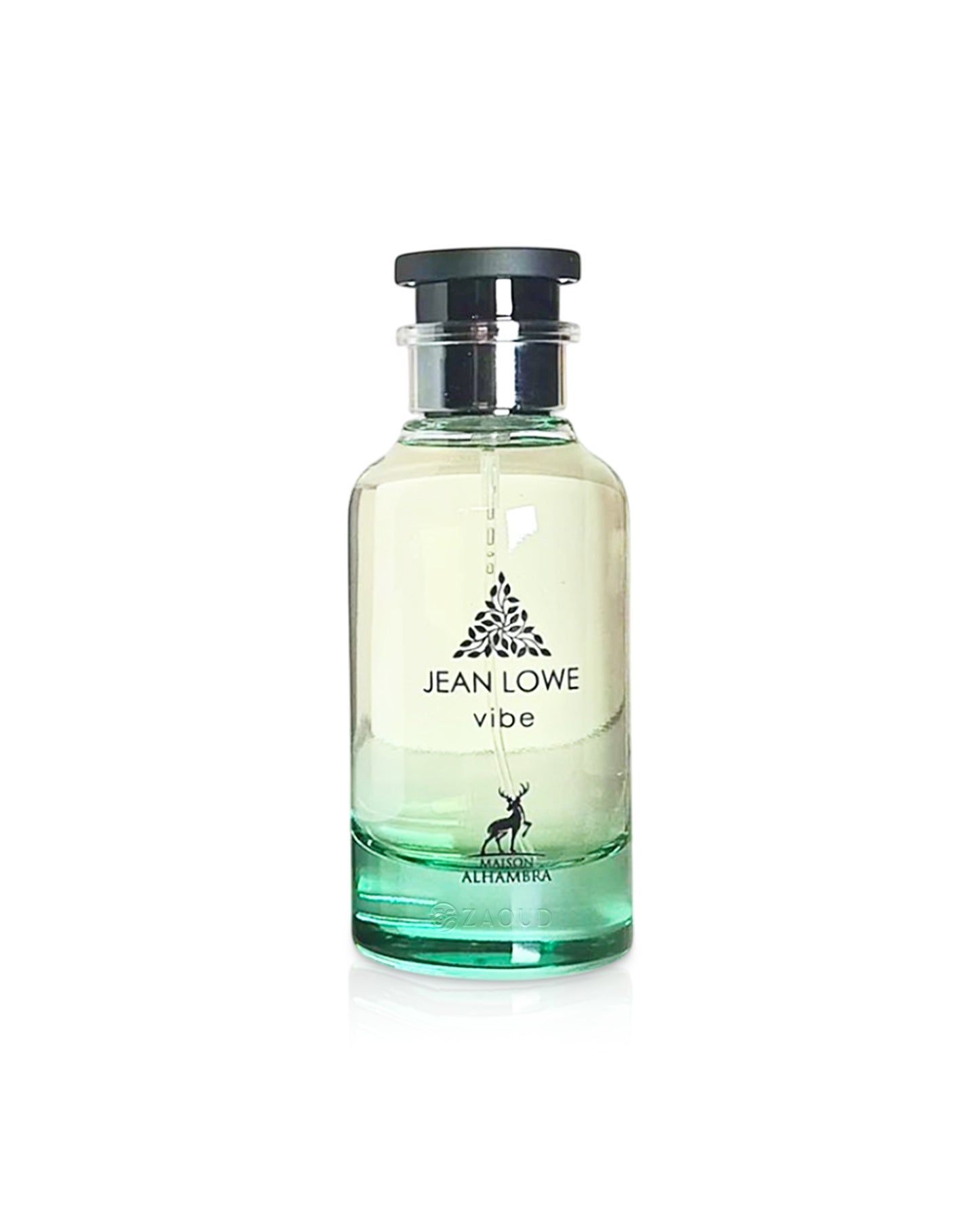 jean lowe vibe perfume bottle shows against white background