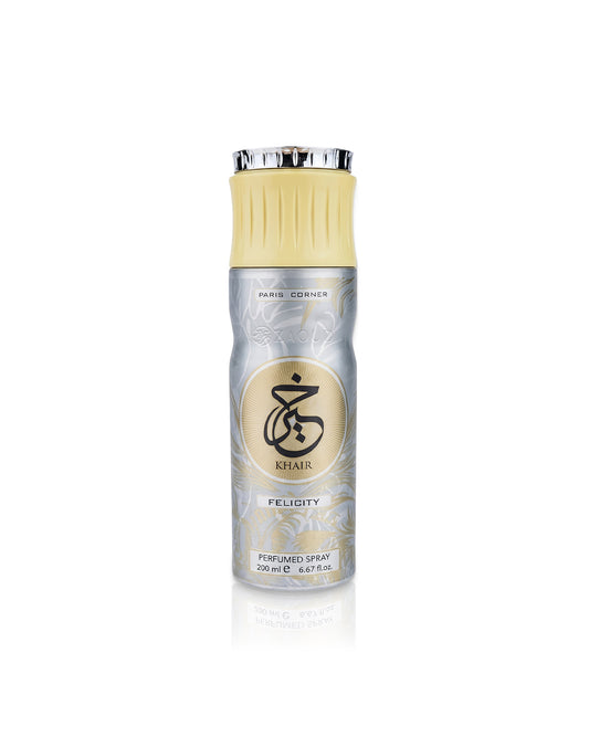 khair felicity deodorant bottle shows against white background