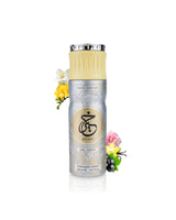 khair felicity deodorant bottle surrounded with flowers against white background