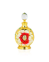SWISS ARABIAN LAYALI ROUGE PERFUME OIL BOTTLE SHOWS AGAINST WHITE BACKGROUND