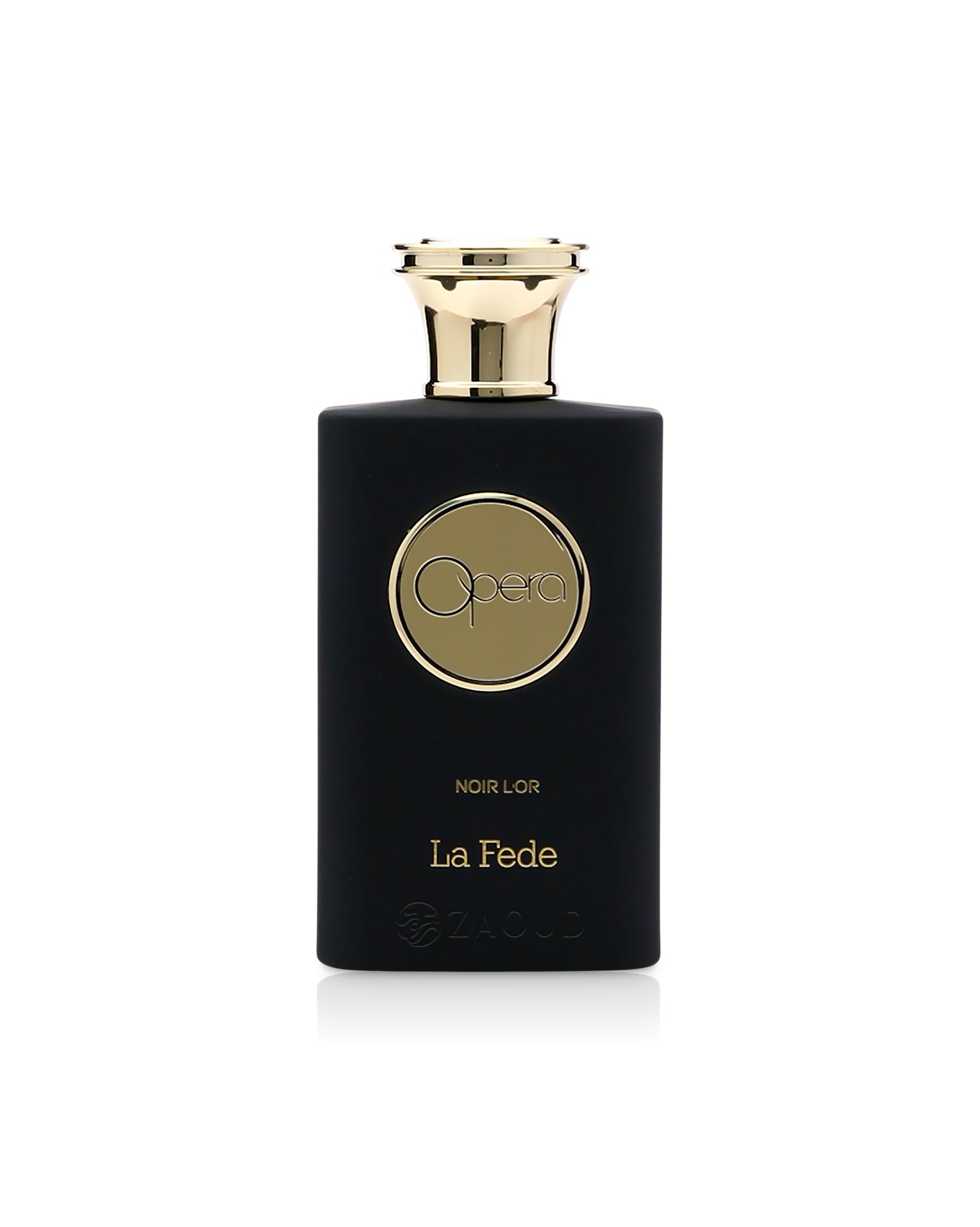 LA FEDE OPERA NOIR L'OR perfume bottle shows against white background