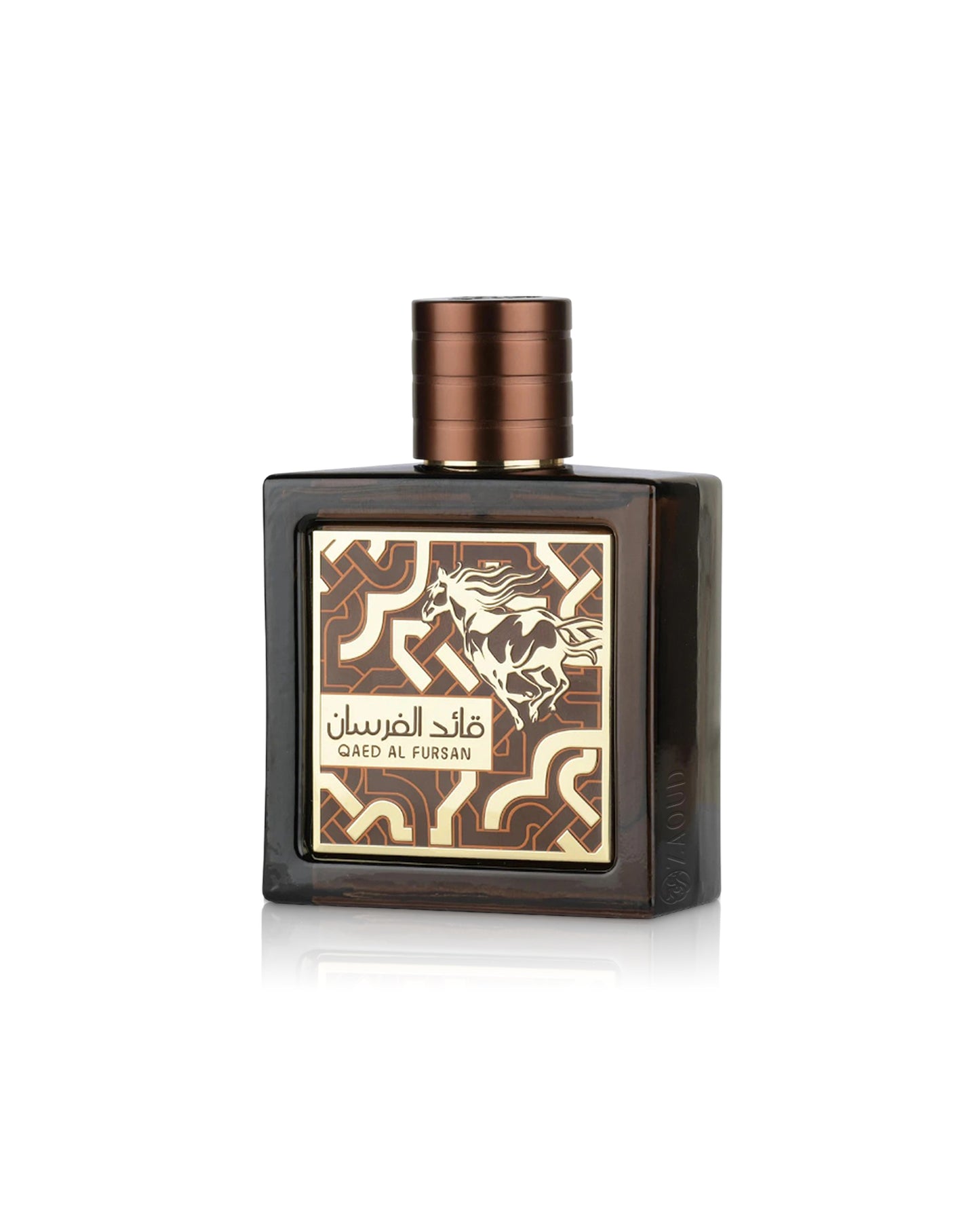qaed al fursan untamed perfume bottle shows against white background