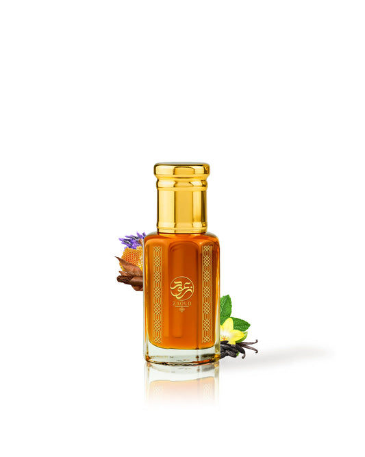 LE MALE ELIXIR  absoluture elixir perfume oil bottle Glass bottle with gold cap on a white background