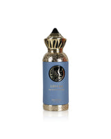lutfah the seventh heaven blue perfume bottle shows against white background