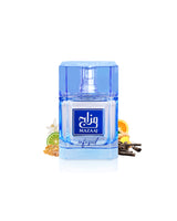 zimaya mazaaj infused perfume bottle surrounded with fragrance notes like ginger and bergamot shows against white background