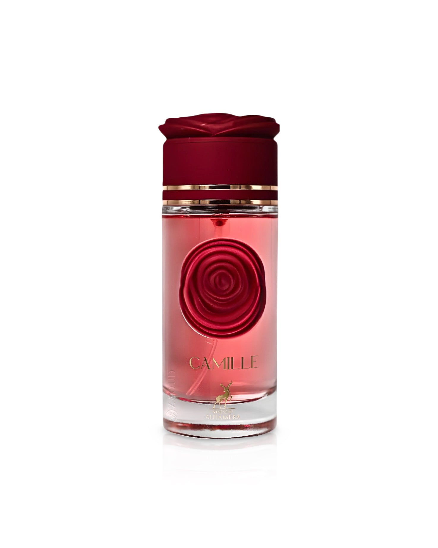 maison Alhambra camille perfume bottle shows against white background