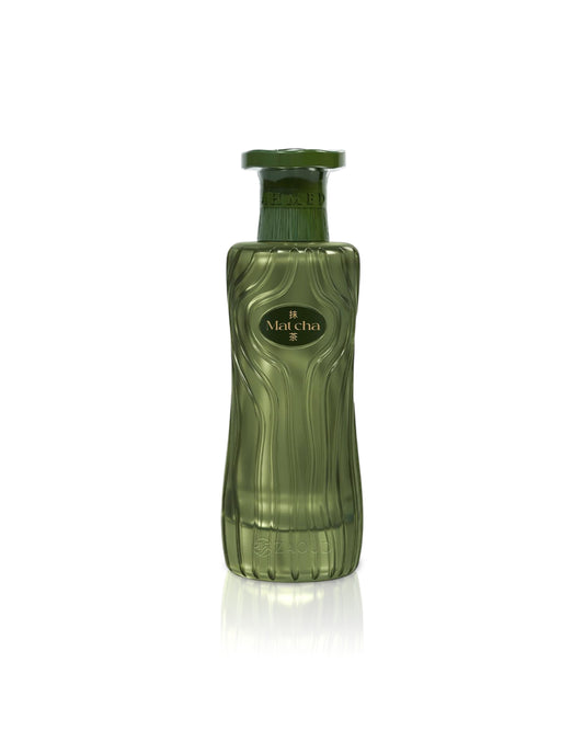 matcha perfume bottle shows against white background