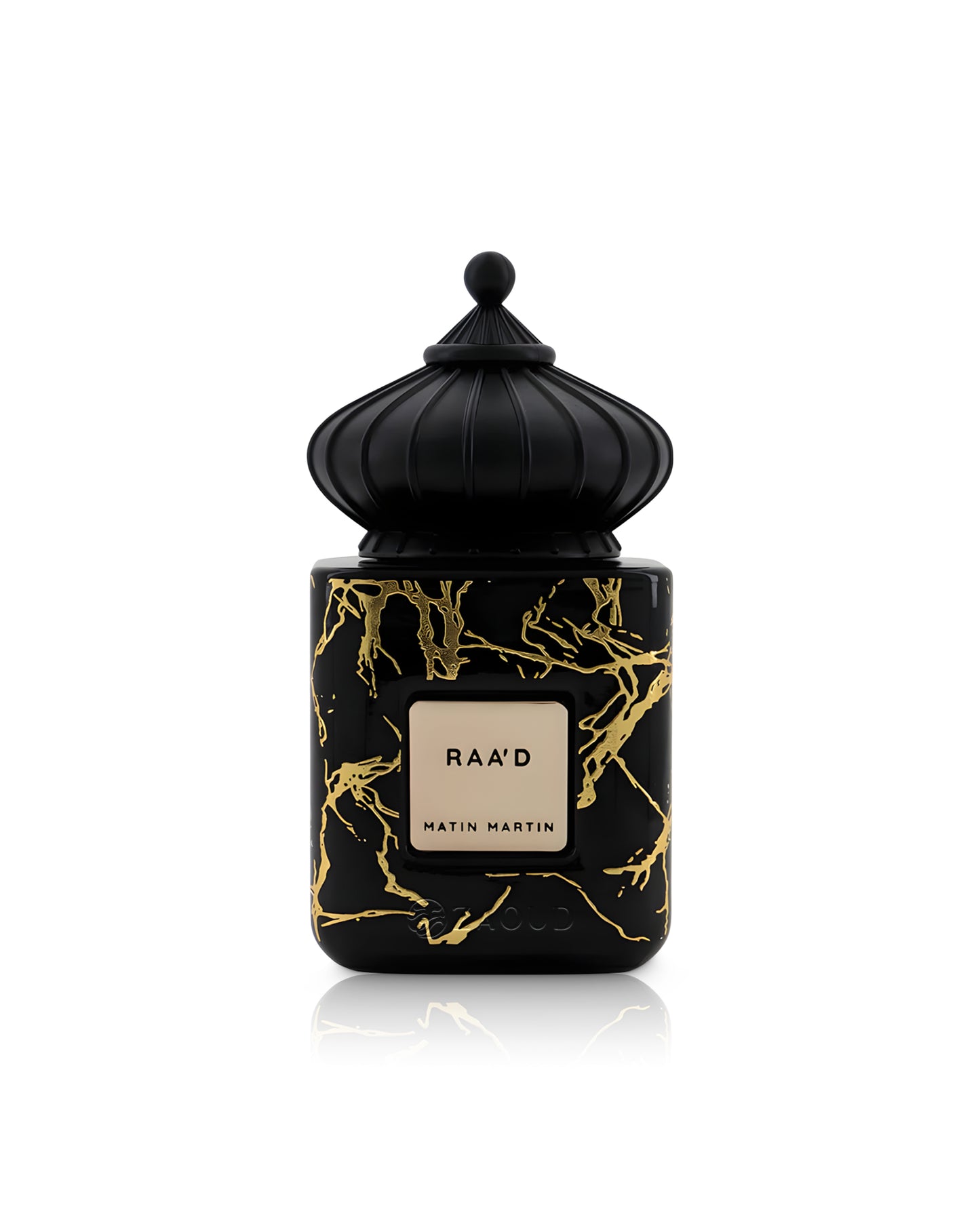 MATIN martin raa'd perfume bottle shows against white background