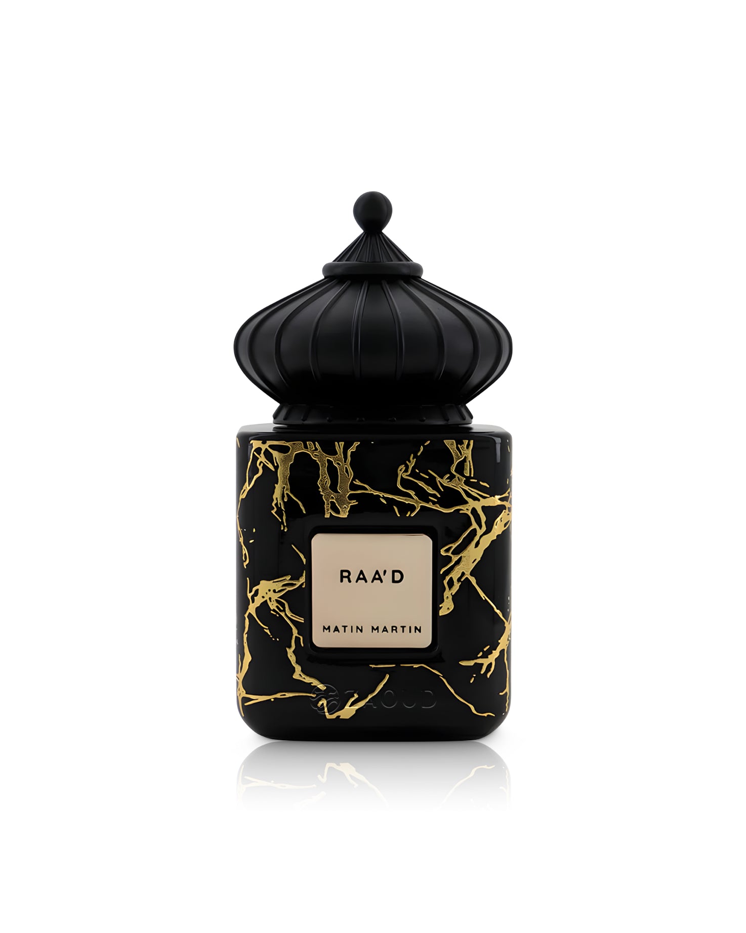 MATIN martin raa'd perfume bottle shows against white background