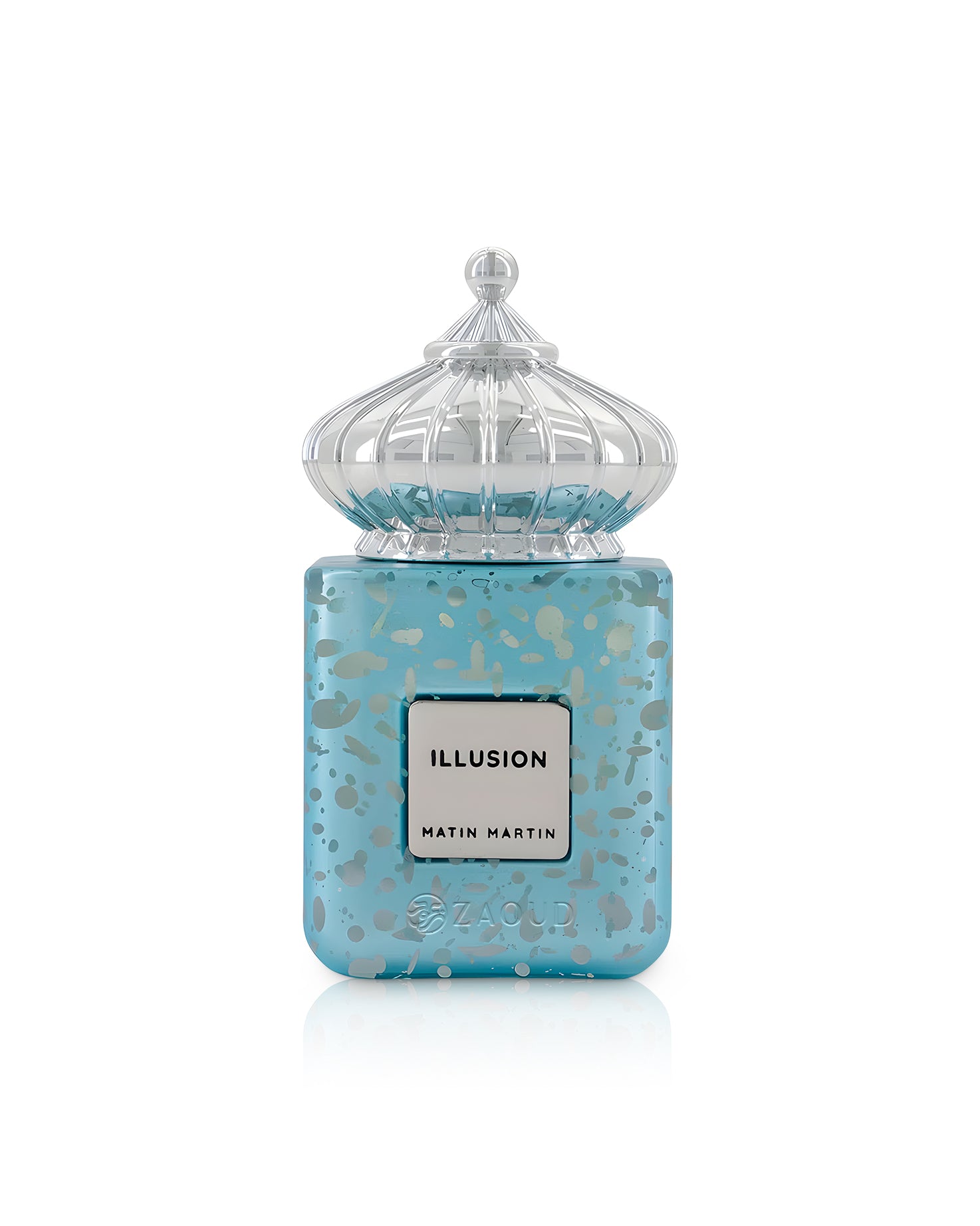 Matin martin illusion perfume bottle shows against white background