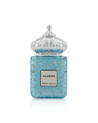 Matin martin illusion perfume bottle shows against white background