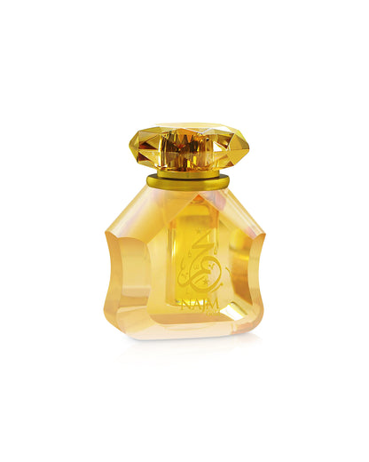 najm gold perfume oil bottle shows against white background