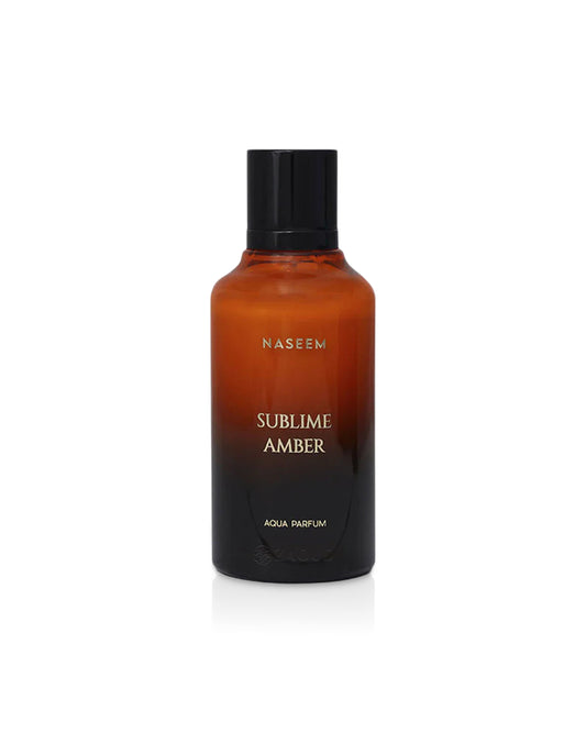 Nasseem Sublime Amber perfume bottle on a white background