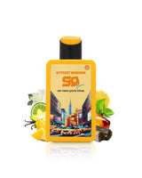 on new york time perfume bottle surrounded by fragrance notes like pineapple and wood shows against white background