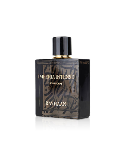 rayhaan imperia intense perfume bottle shows against white background