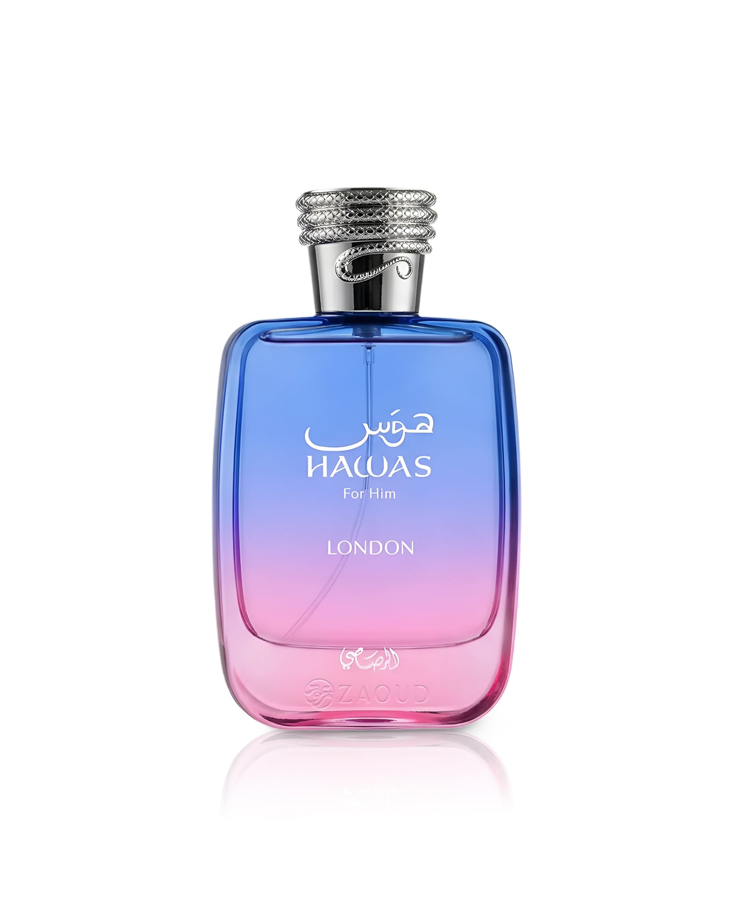 rasasi hawas london perfume bottle shows against white background
