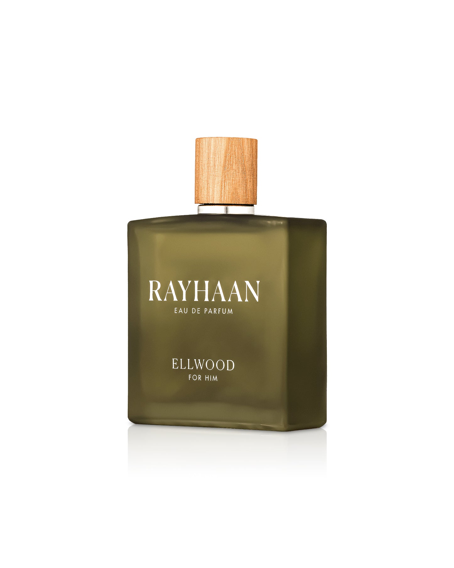 Rayhaan ellwood perfume bottle shows against white background