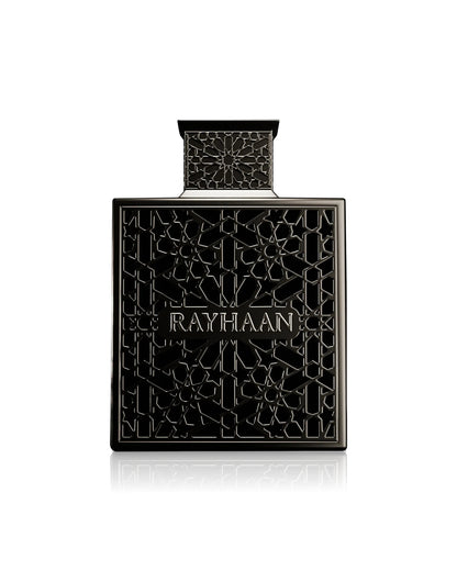 rayhaan obsidian perfume bottle shows against white background