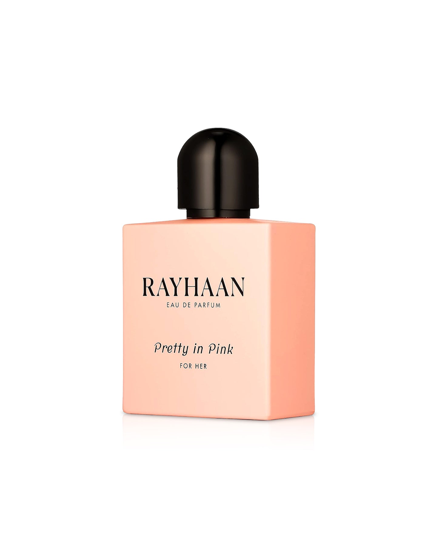 rayhaan perfume pretty in pink perfume bottle shows against white background