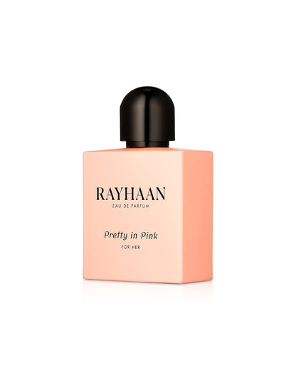 RAYHAAN PRETTY IN PINK Parfum bottle on a white background