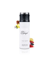 rifaaqat deodorant can surrounded with spices and vanilla shows against white background