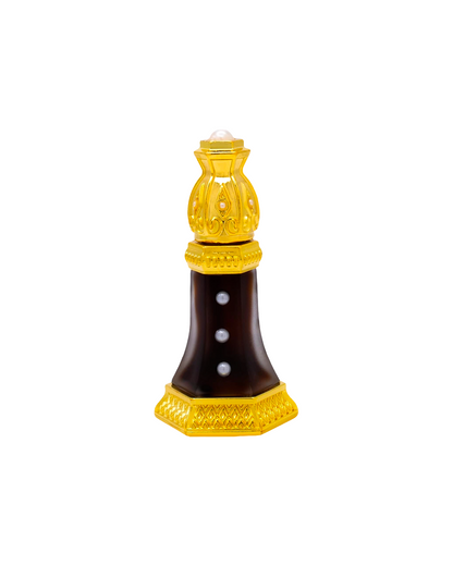 SHIYUFI DAHN al oud by naseem perfume bottle shows against white background