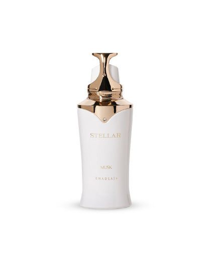 STELLAR MUSK edp perfume bottle against white background