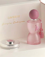 laverne sense handbag x Georgina Rodriguez perfume bottle