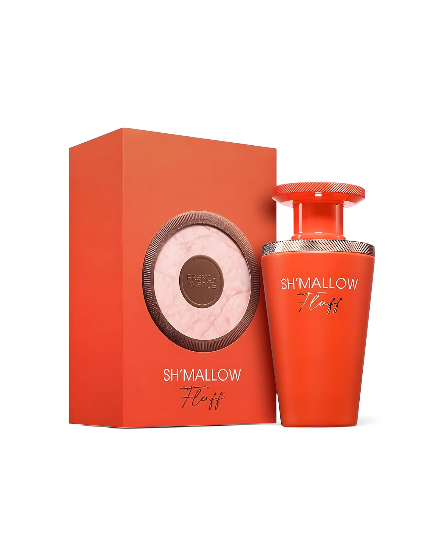 Sh'mallow Fluff product with packaging on a white background