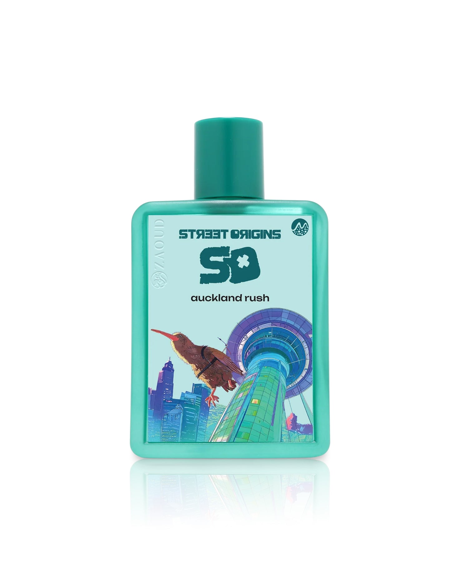 street origins auckland rush perfume bottle shows against white background