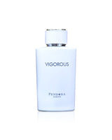 PENDORA SCENTS Perfume bottle labeled 'Vigorous' by 'Pendora' on a white background