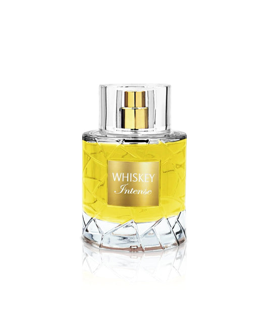 fragrance world whiskey intense perfume bottle shows against white background