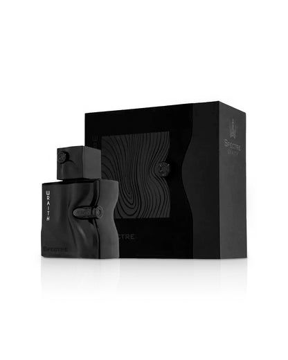 french avenue wraith spectre perfume bottle shows beside its box against white background