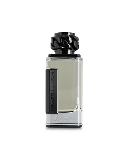 afnan lynked freedom perfume bottle shows against white background